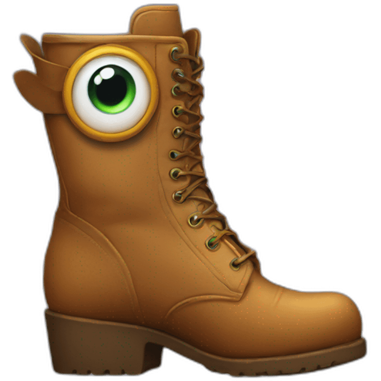 boot with eyes emoji