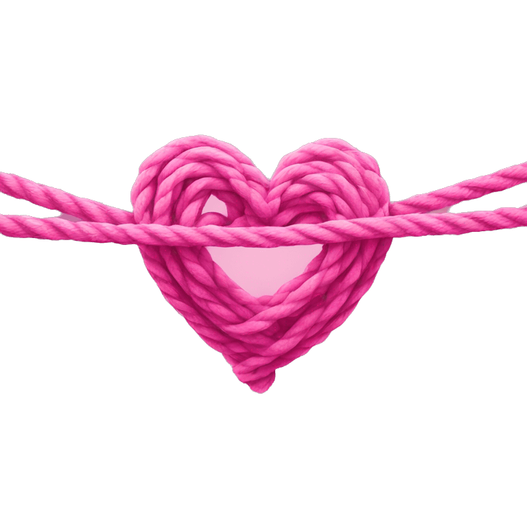 Pink rope heart  emoji