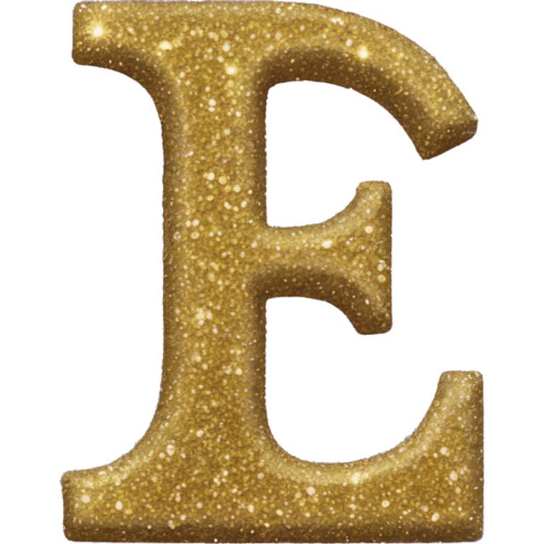 Glitter letter e emoji