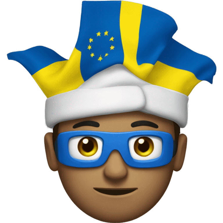 Zelenskii with Ukraine flag  emoji