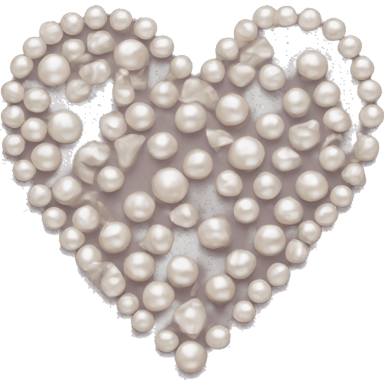 Heart outline of pearls emoji