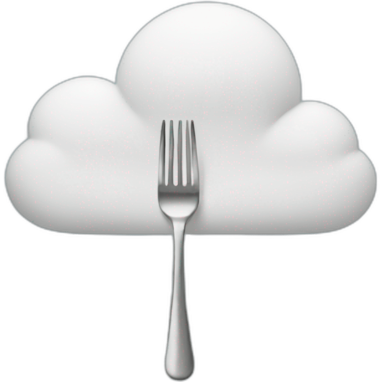 fork on a cloud emoji