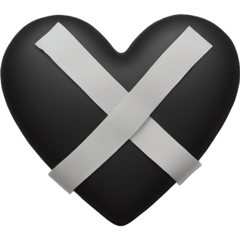 Black heart' with bandage  emoji