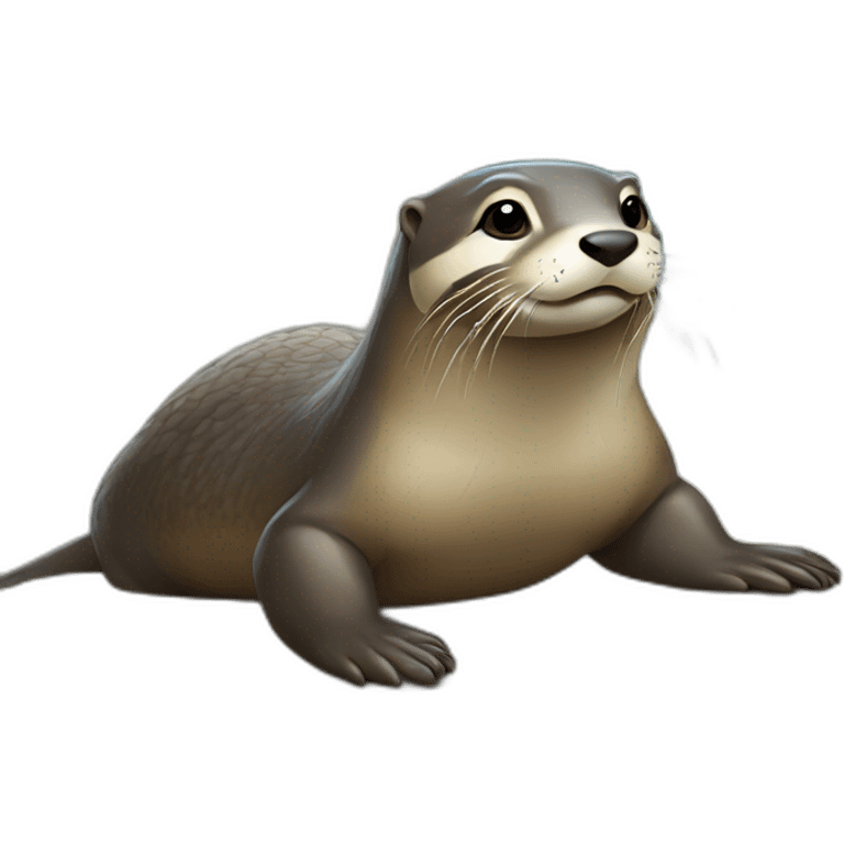 Loutre sur tortue emoji