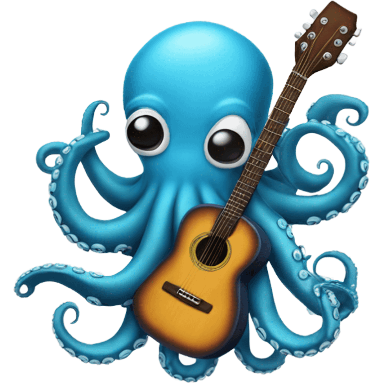 Octopus Playing guitar emoji