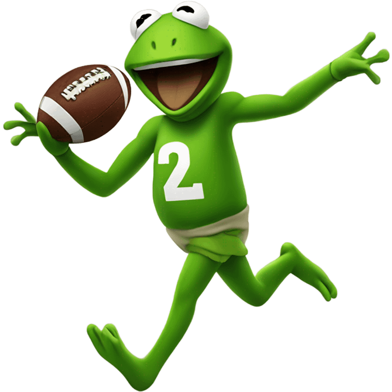 Kermit throwing a football  emoji