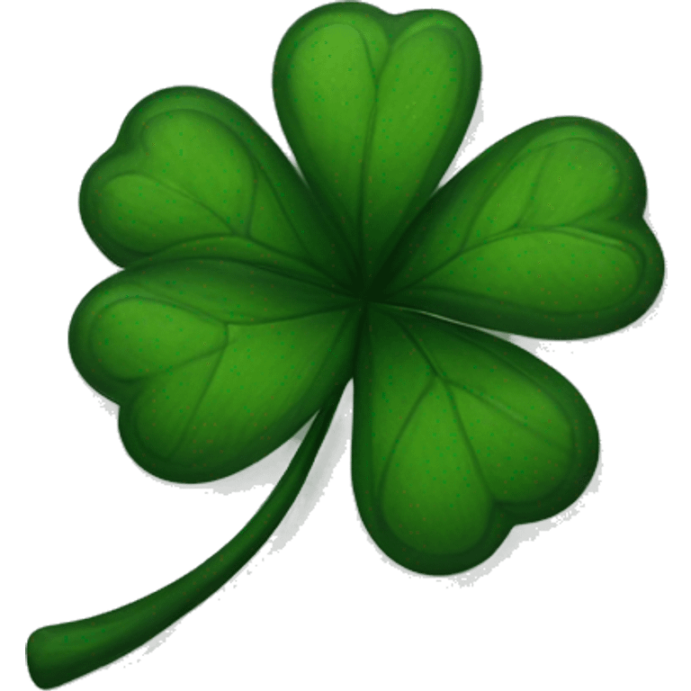 black five leaf clover emoji