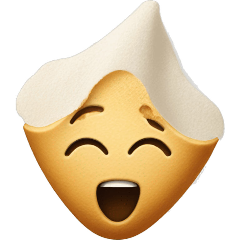 Nose hovering over refined flour emoji