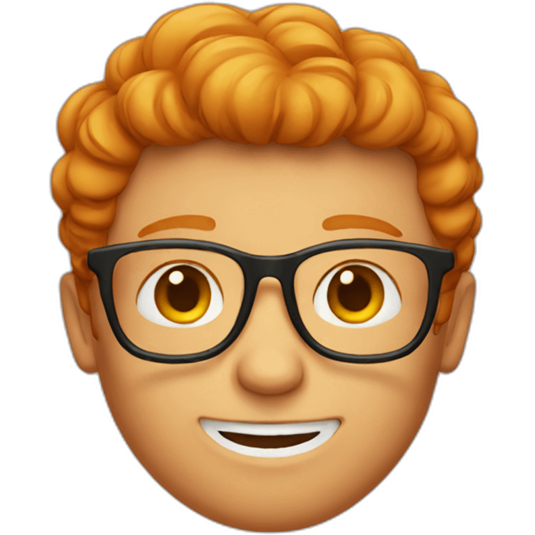 ginger guy with glasses emoji