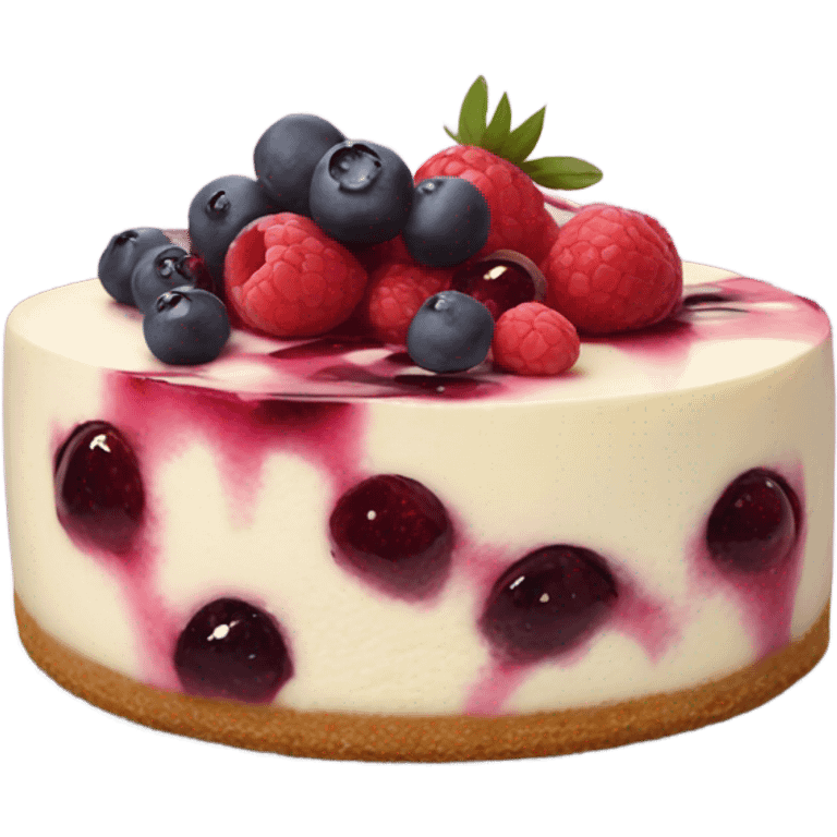 Realistic berry cheesecake  emoji