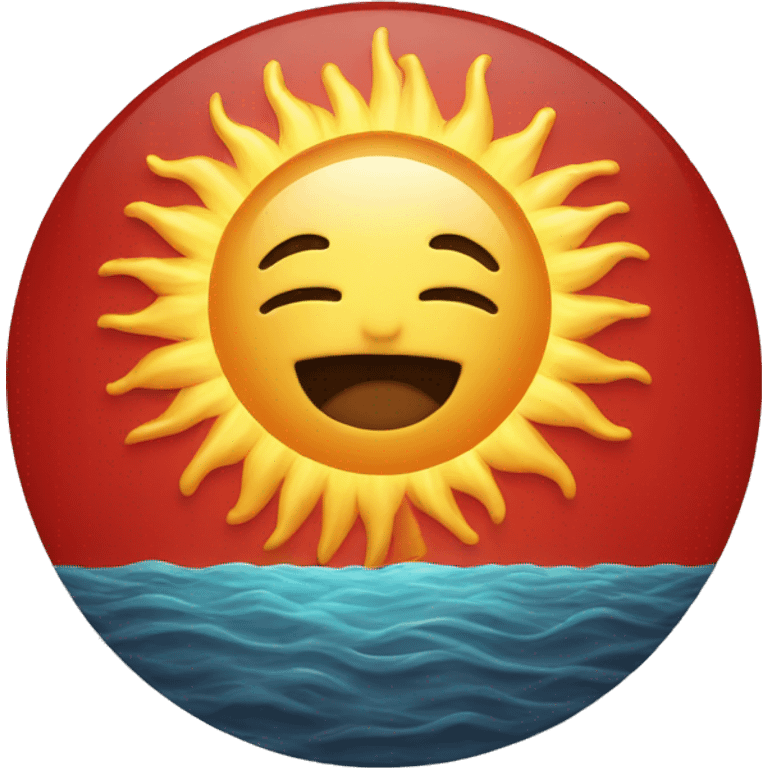 sun over a red ocean emoji