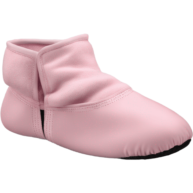 bloch pink warm up ballet booties with black sole emoji