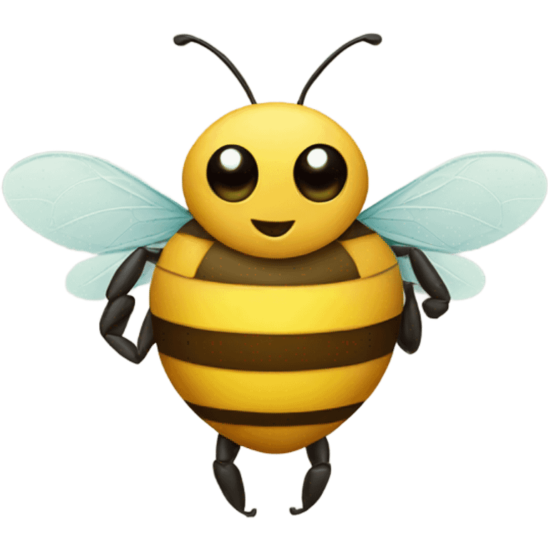 Bee holding an apple emoji