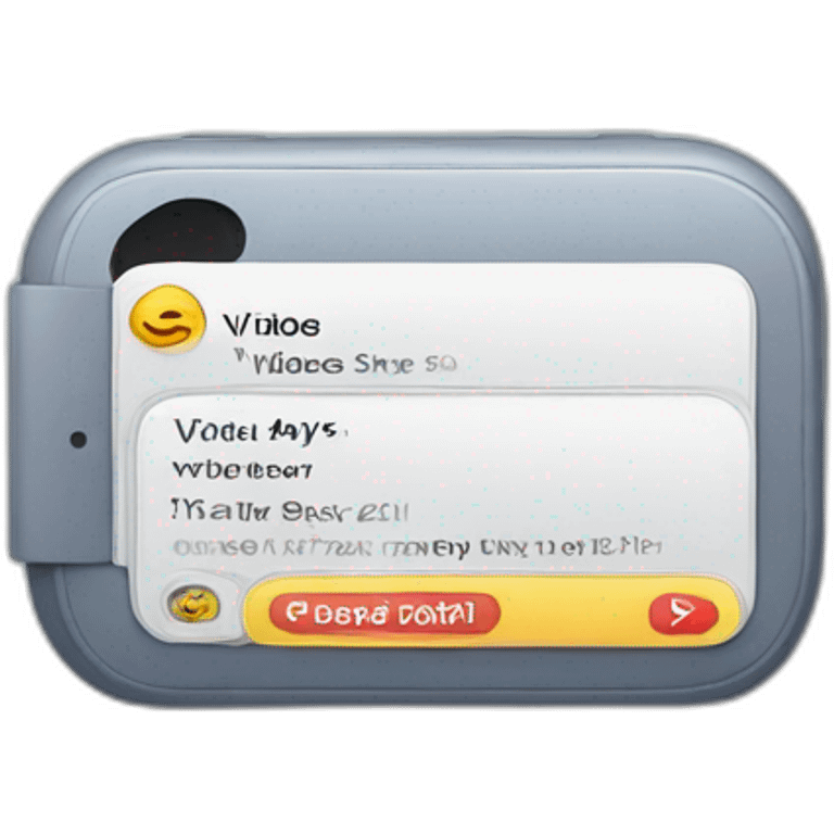 iphone text message notification with the word "videos" emoji