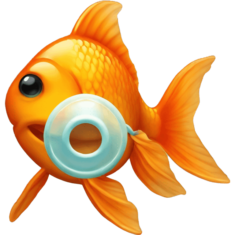 goldfish with a pacifier emoji