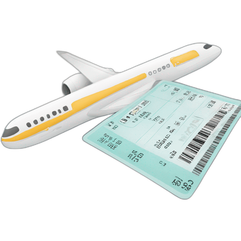 Plane ticket boarding pass emoji