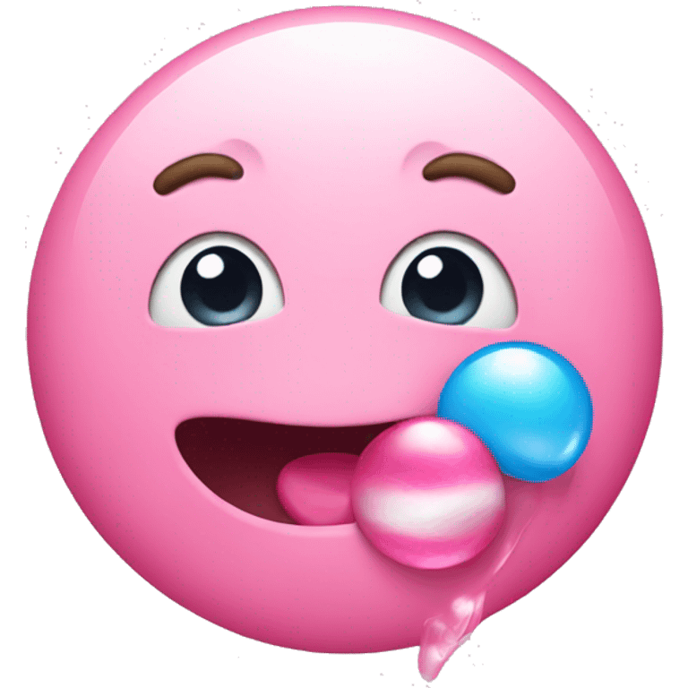 Emoji blowing bubble gum  emoji