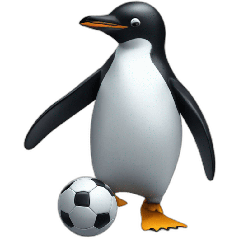 penguin playing football emoji