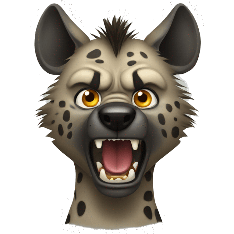 Angry scary hyena  emoji