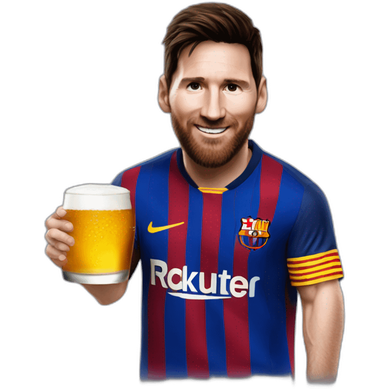 Messi drink biere emoji