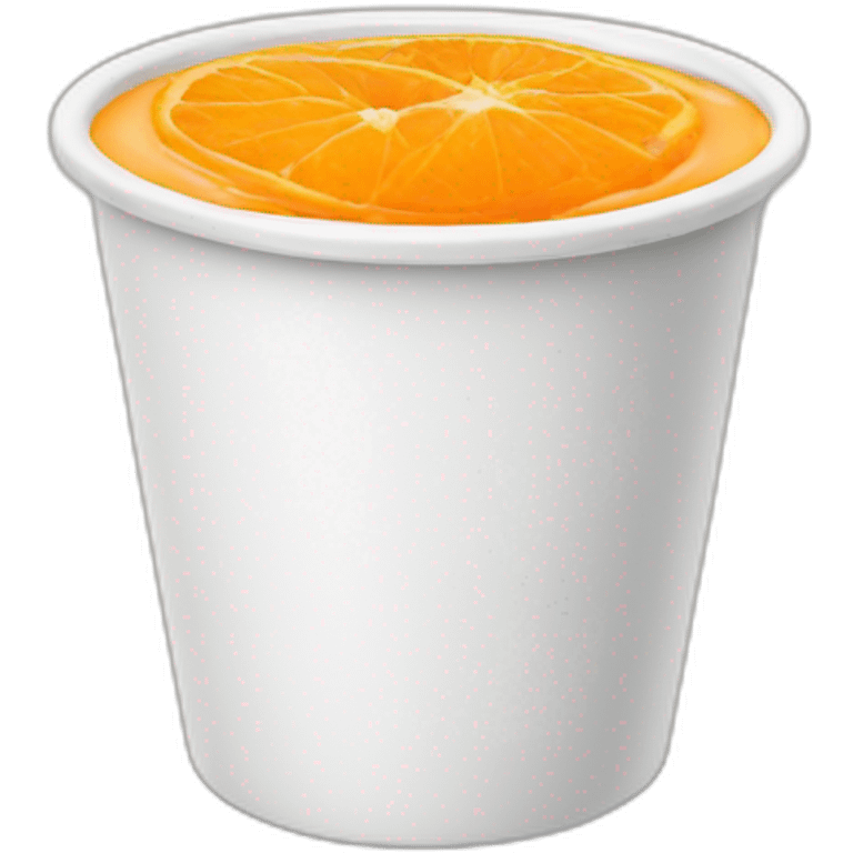 Orange Yogurt cup  emoji