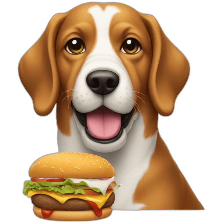 Dog eating a burger  emoji