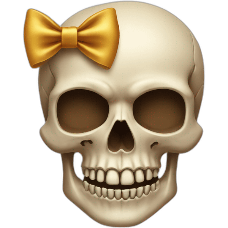 Skull with a bow emoji