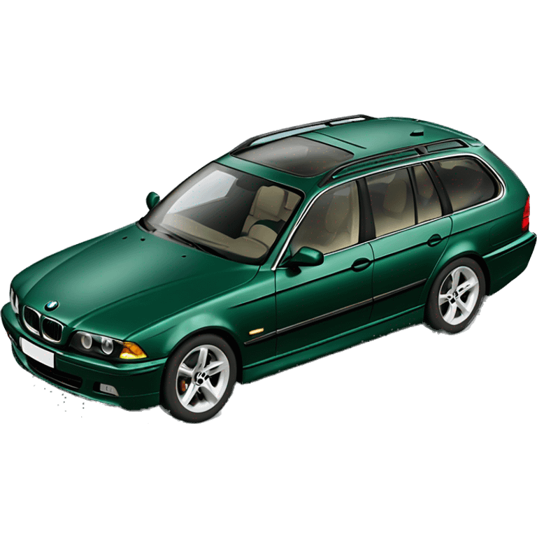 Dark Green BMW E39 540i touring emoji