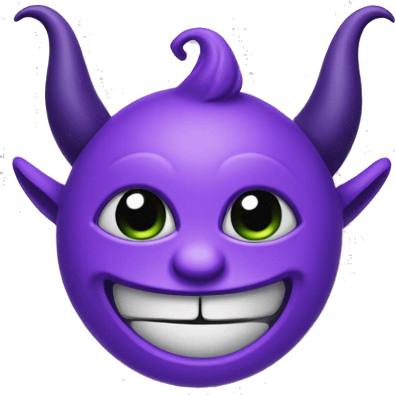 the unicode smiling purple imp emoji, but frowning with a teardrop emoji