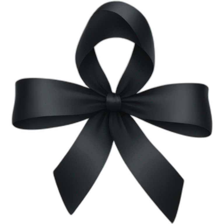 Black ribbon bow emoji