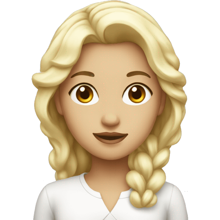 Fille blanche  emoji