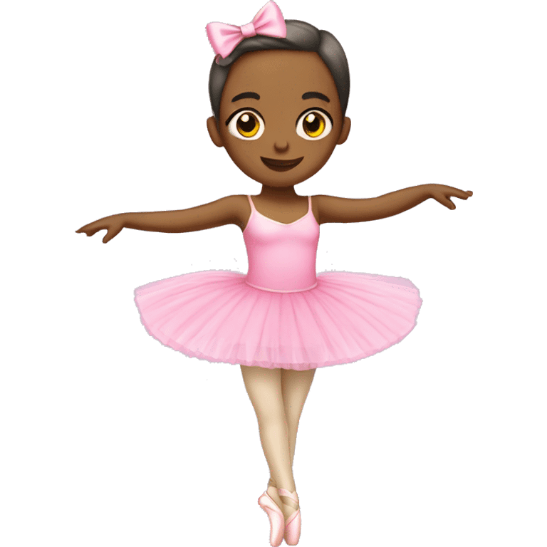 Pink bow ballerina emoji