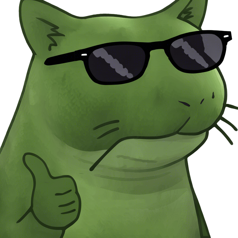 Cat with sunglasses emoji