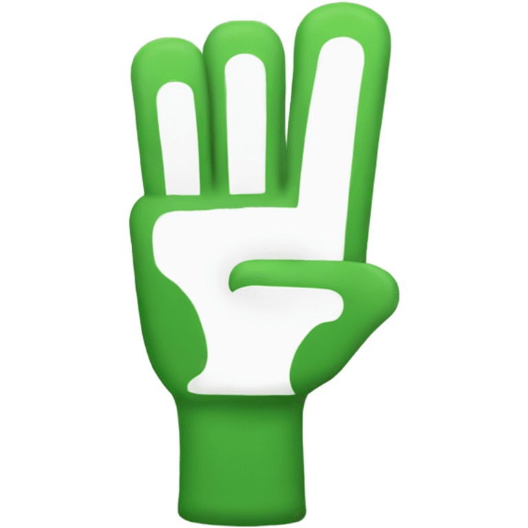 White hand with green thumbs up emoji