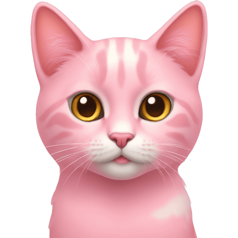 Gato rosa pastel emoji