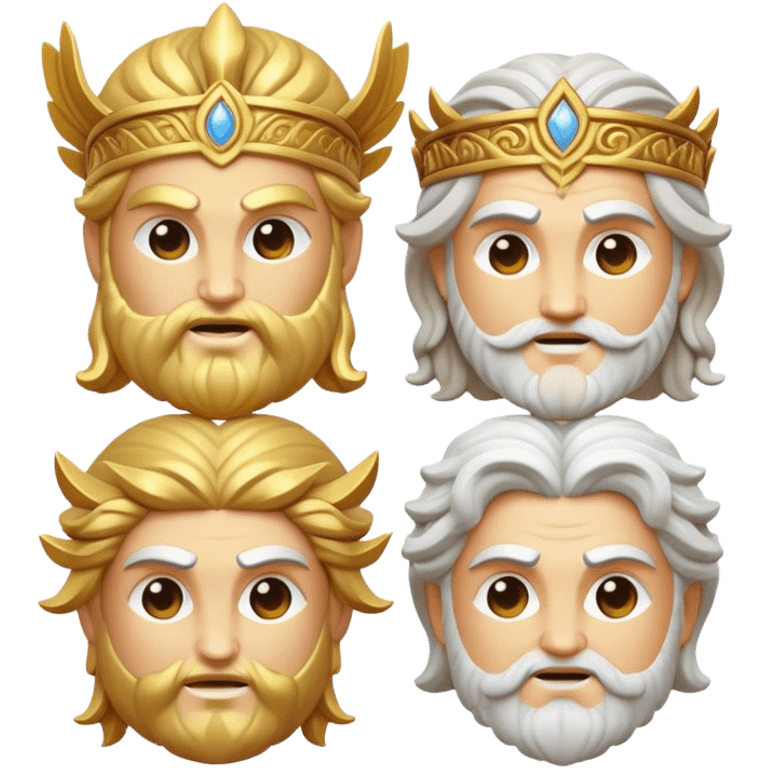 Cinematic Realistic Greek Gods Pop Culture Emoji, featuring mythic portrayals of ancient deities rendered with dynamic, ethereal lighting and classical detail. emoji