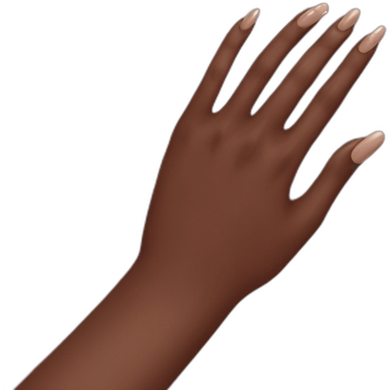 dark skin colour finger nail nailpolish messed up emoji