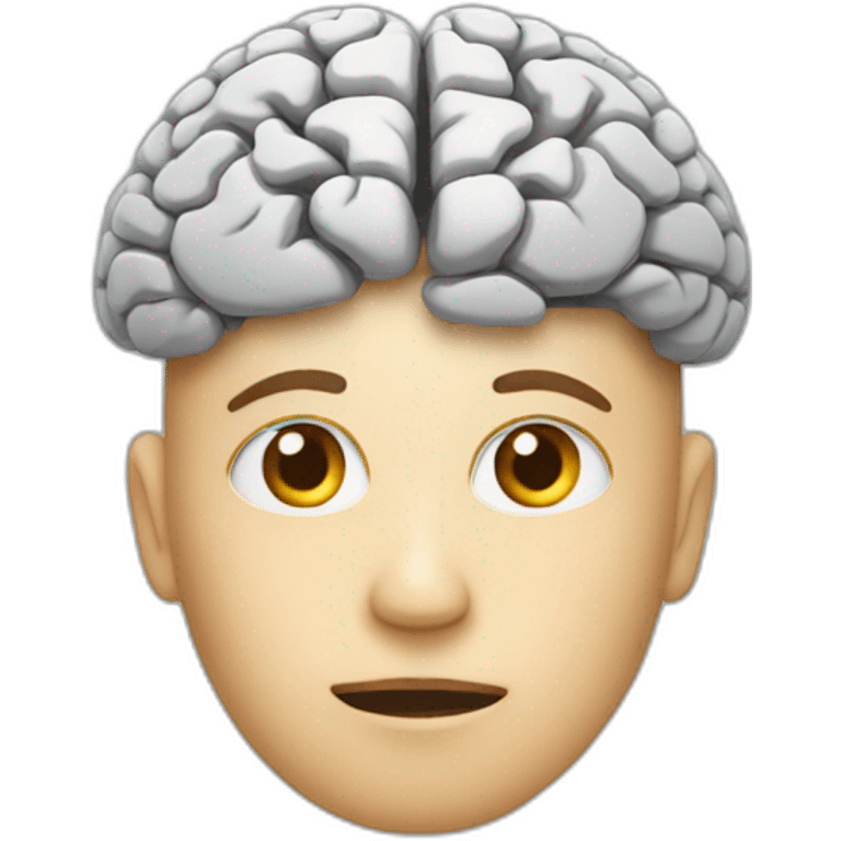 person with a brain emoji