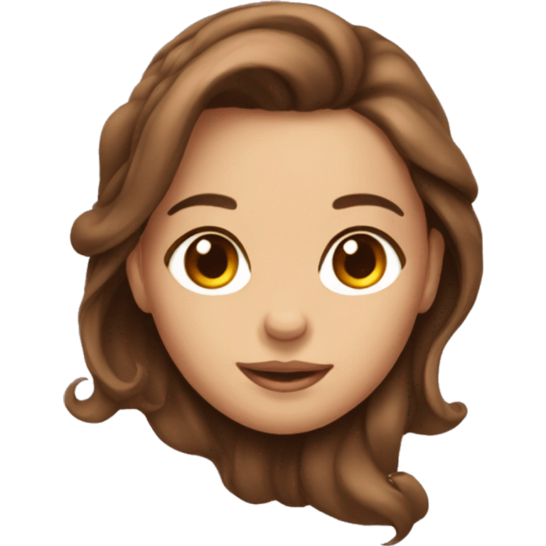 really pretty girl with brown hair emoji