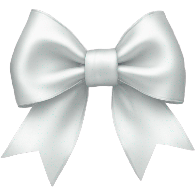 white satin bow emoji