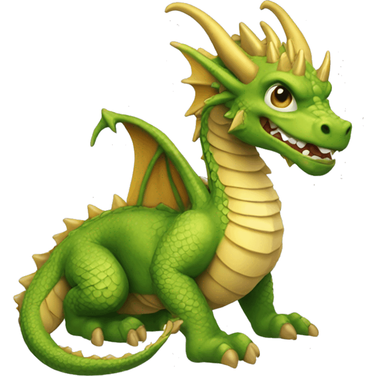 Dragon doré machand emoji