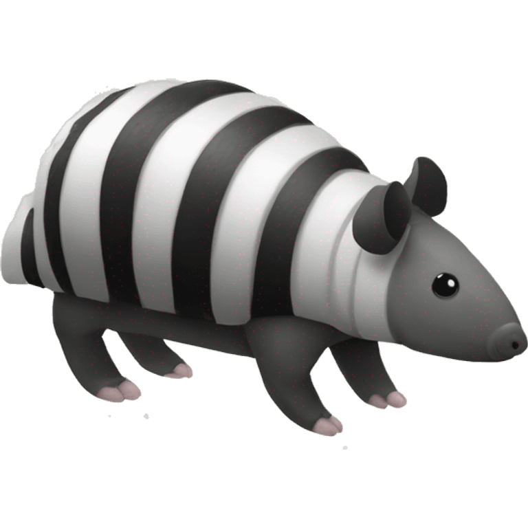 Black and white armadillo pig panda centipede armadillo  emoji