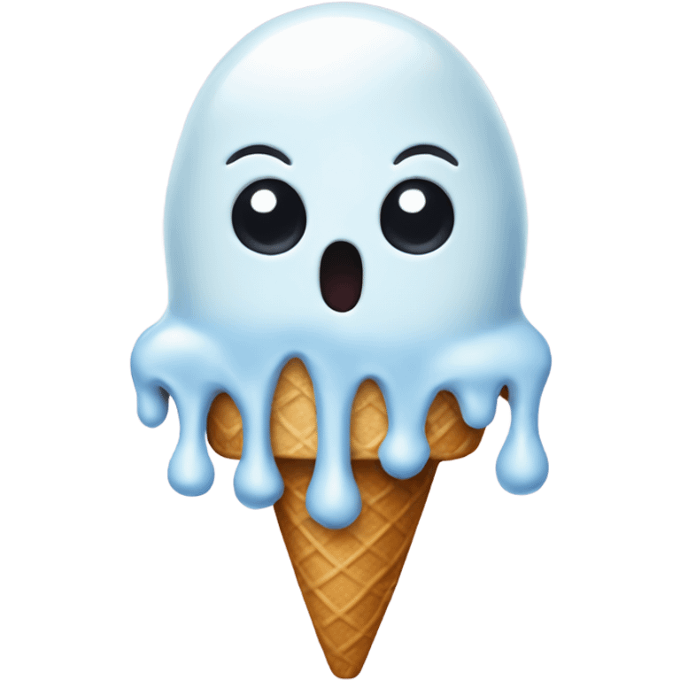 Ice cream ghost emoji