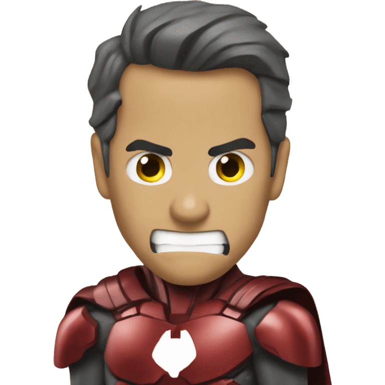 Ironman biting Batman  emoji