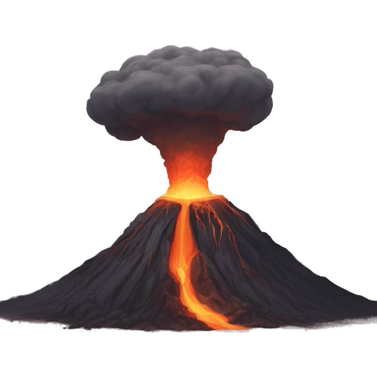 errupting volcano head emoji