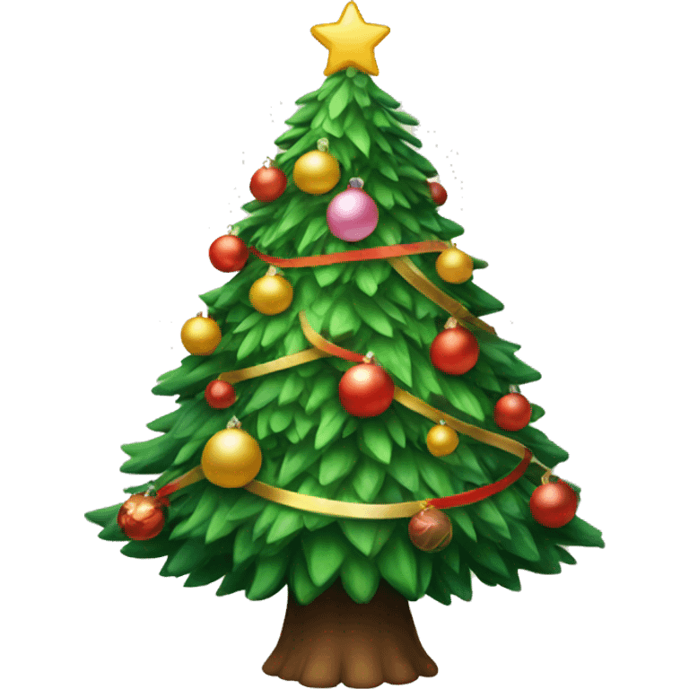 Christmas tree cute emoji