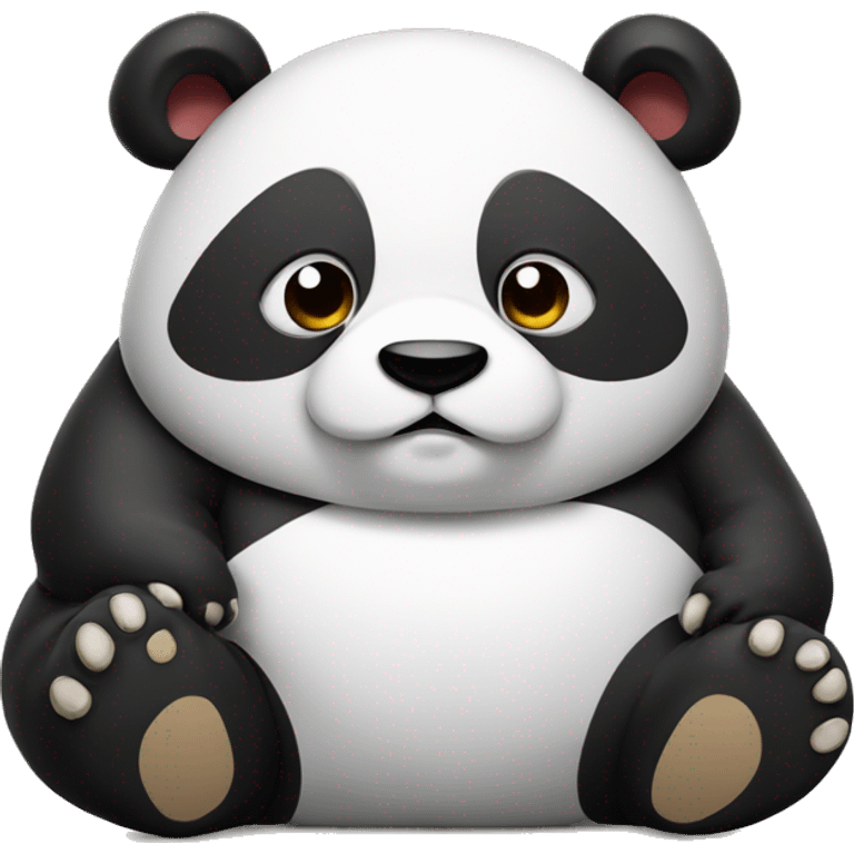 A chubby panda with a NOO sign  emoji