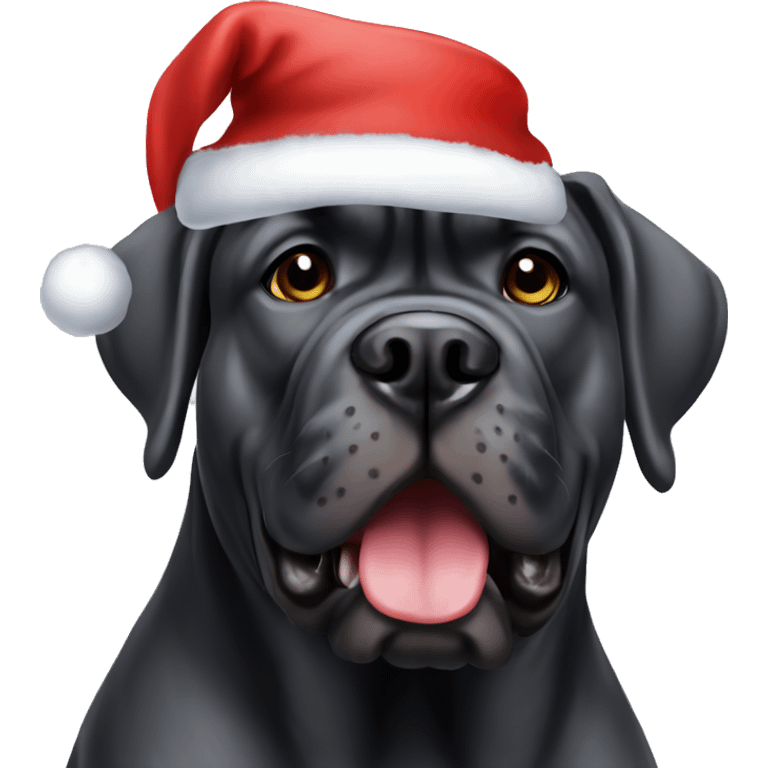 Cane corso with Christmas hat  emoji