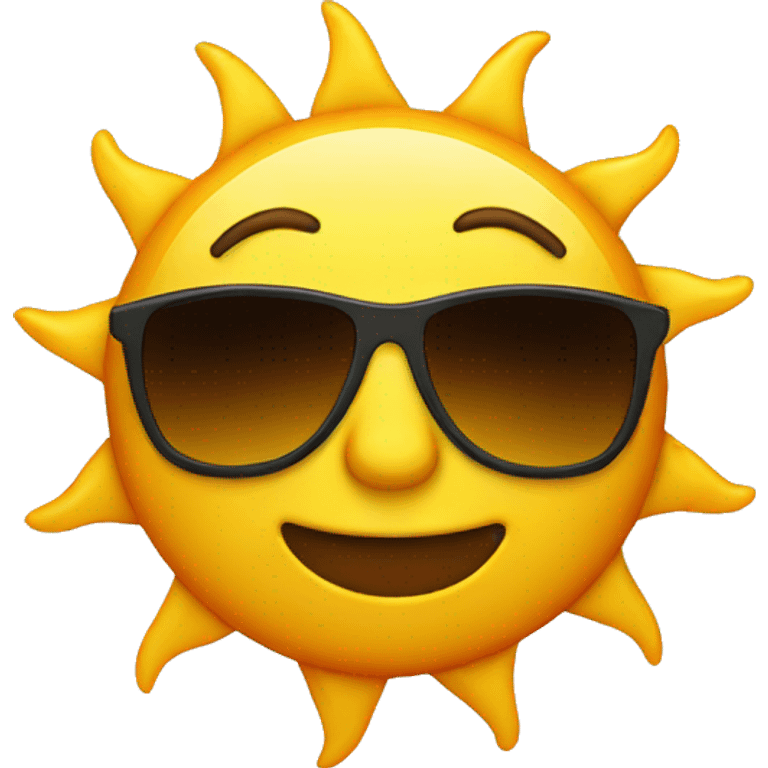 sun with sunglasses  emoji