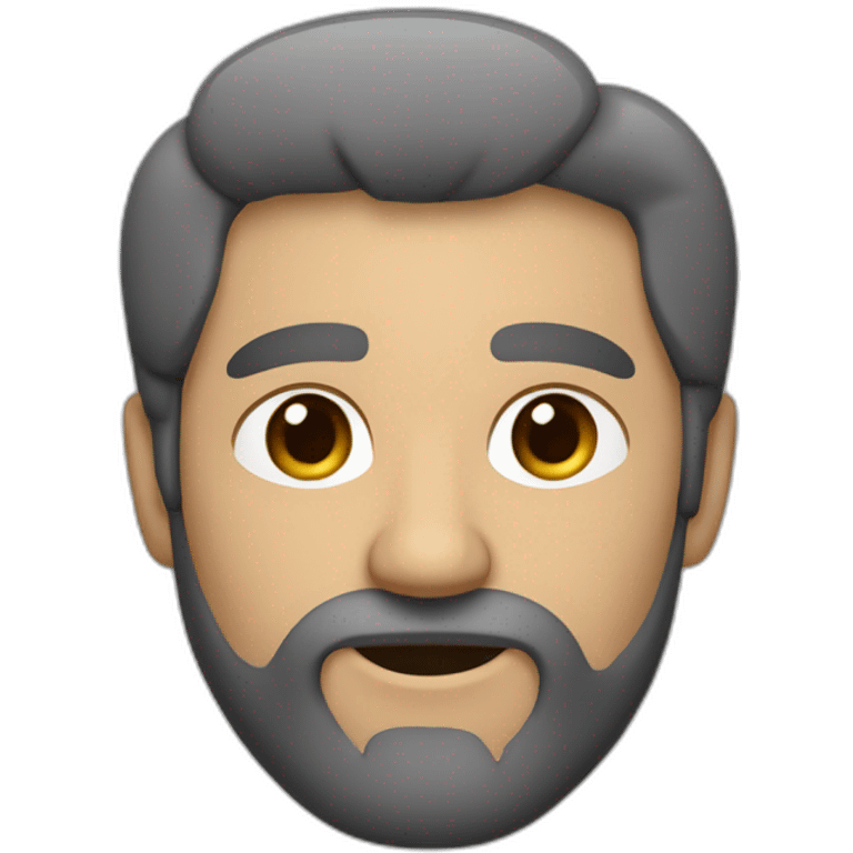 dos hombres una pelo gris con barba y otro oeli negro y barba emoji